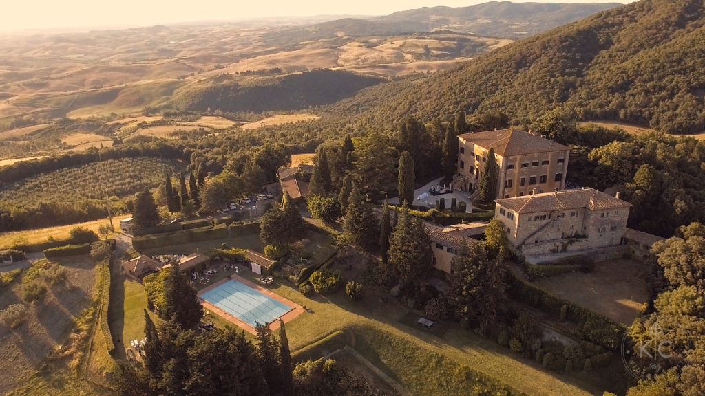 Villa di Ulignano at Sunset - Tuscany Wedding Venues