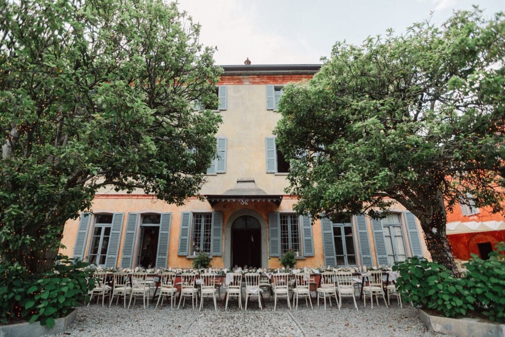 External view of the gardens of Villa Regina Teodolinda